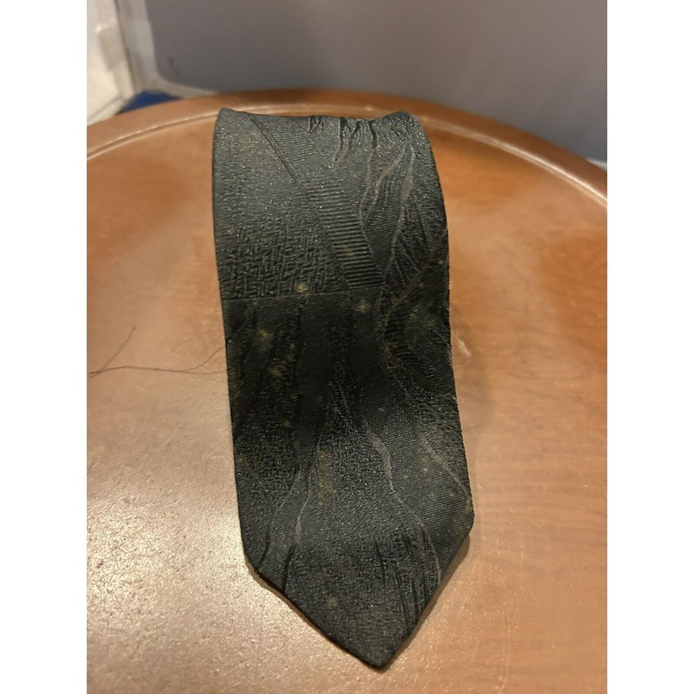 City Streets Neck Tie Skinny 56" Black Minimalist Abstract Lines Squares